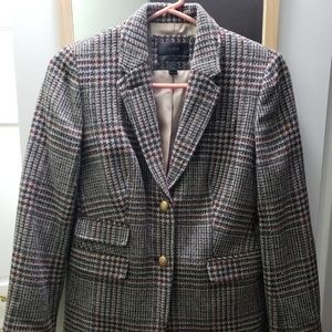 J. Crew Plaid Blazer - Gray and Brown